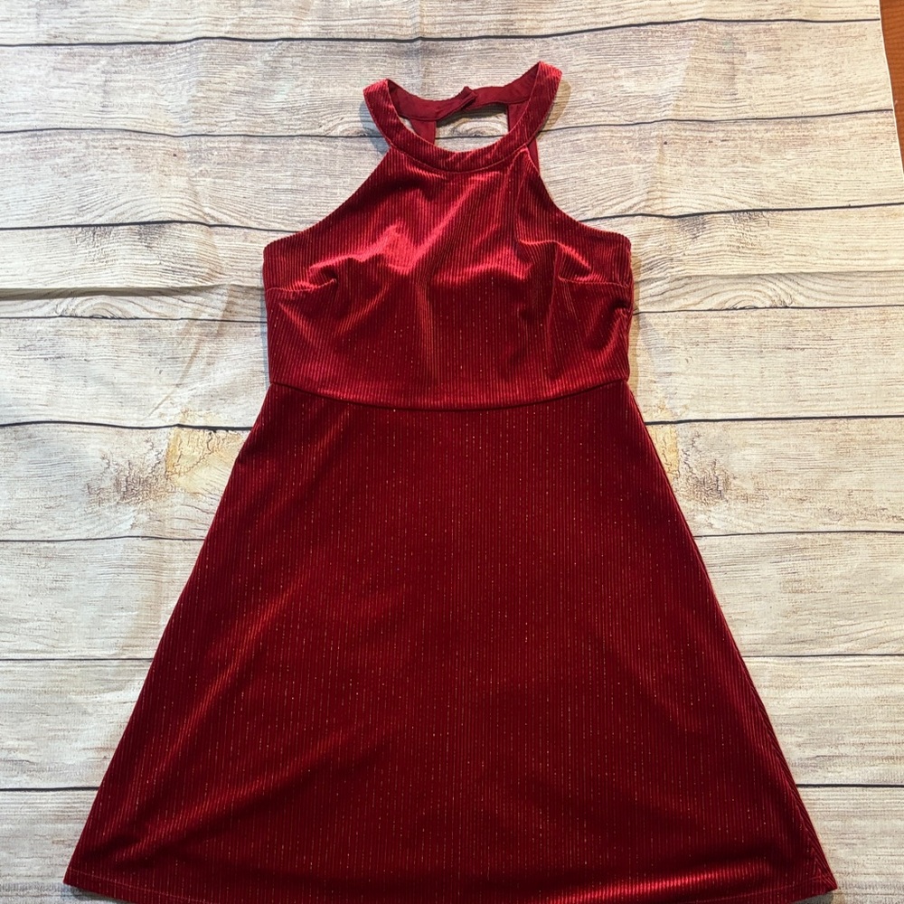 Elegant Halter Sparkle  Red Dress 👗❤️ Valentine dinner 💋